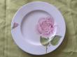 assiette plate rose